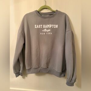 Shein East Hampton Village New York Sweatshirt  Sz L-Sage Green